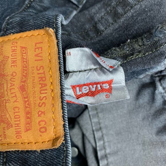 Levi’s Premium 501 Skinny Jeans Black Blue Distressed Women’s 24 (26 x 28) - Picture 13 of 13